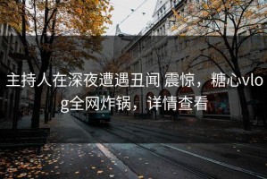主持人在深夜遭遇丑闻 震惊，糖心vlog全网炸锅，详情查看